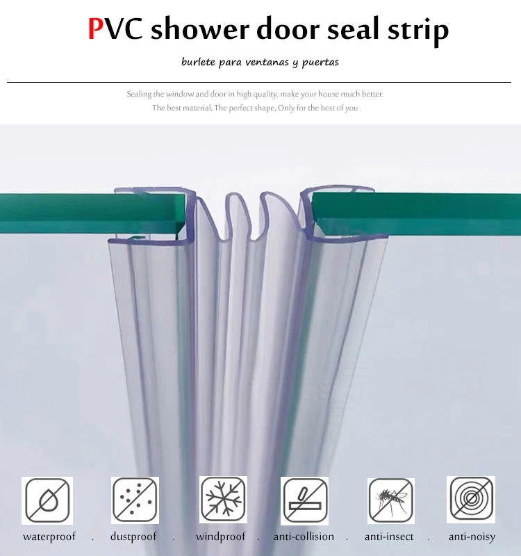 PVC Shower Door Bottom Rubber Sealing Strip